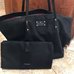 KATE SPADE Black Large Compartment Diaper Bag
